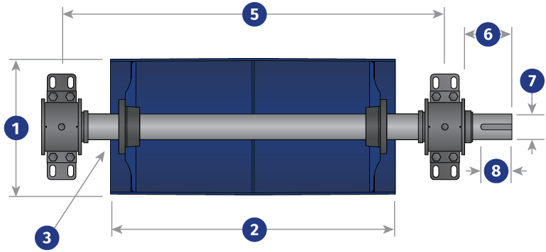 Profiled end disc pulley drawing